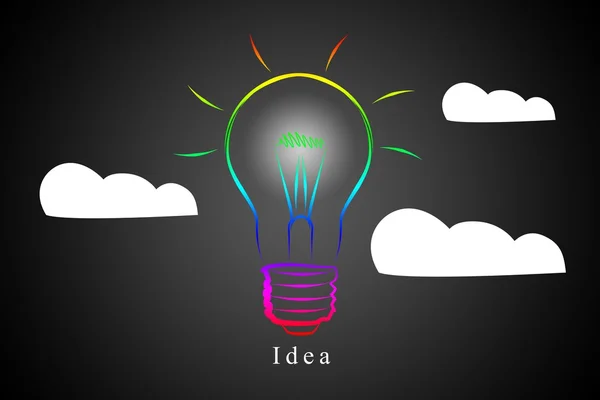 Light bulb business idea — Stock Photo, Image