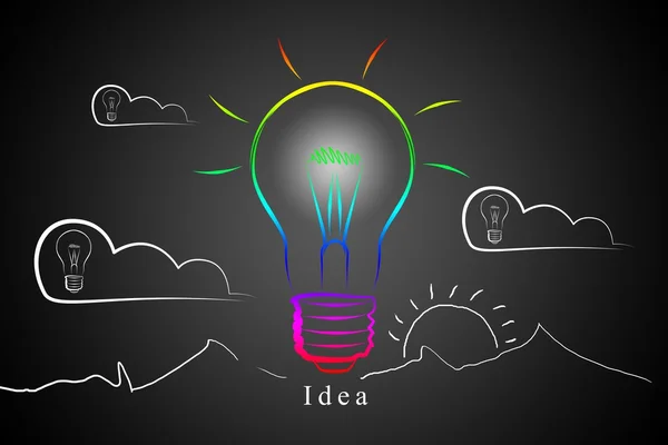 Light bulb business idea — Stock Photo, Image