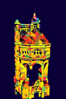 The water tower at Sudecka Street in Wroclaw, 63 meters high, designed by Karl Klimm. Built 1904-1905, situated in Borek, the district of Krzyki, Wroclaw, Poland.