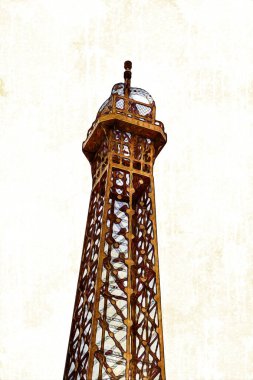 Paris sanat tasarımı illüstrasyonu Fransa Eyfel Kulesi fotoğrafçılık