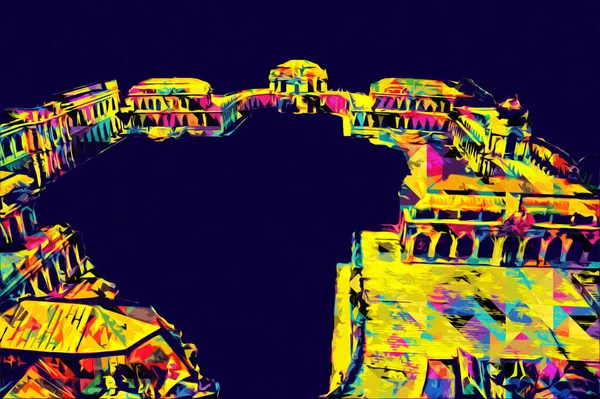 Zwinger Sarayı, sanat galerisi ve müzesi Dresden, Almanya 'da, sanat illüstrasyonu antika eskiz