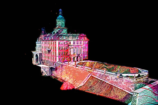 Ksiaz Castle Poland silesia art retro photography vintage old aerial. view