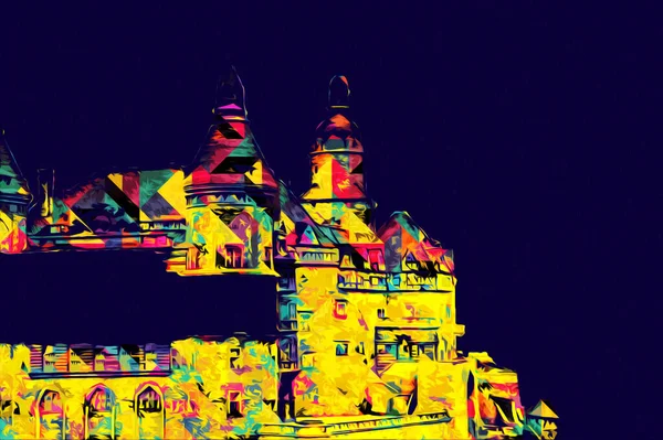 Ksiaz Castle Poland silesia art retro photography vintage old aerial. view