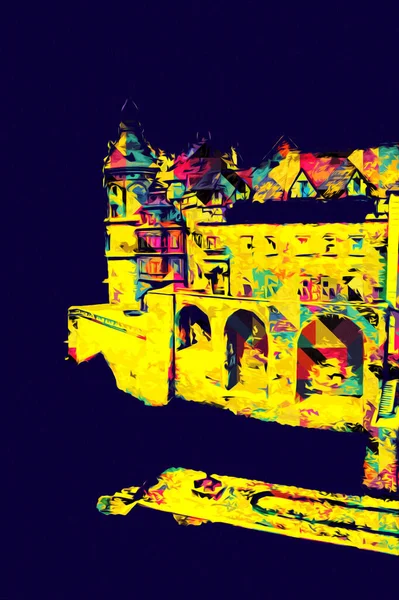 Ksiaz Castle Poland silesia art retro photography vintage old aerial. view