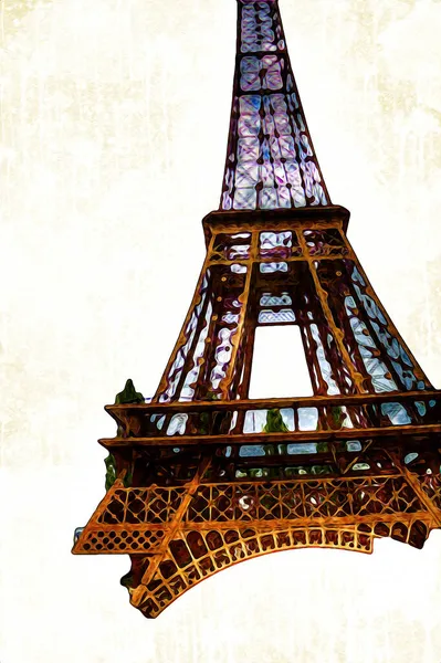 Paris sanat tasarımı illüstrasyonu Fransa Eyfel Kulesi fotoğrafçılık