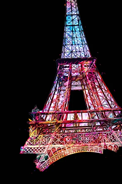 Desenho Arte Paris Ilustração Torre Eiffel França Fotografias — Fotografia de Stock