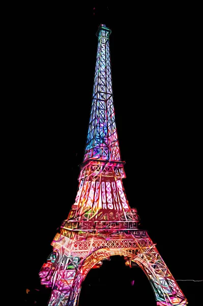 Paris sanat tasarımı illüstrasyonu Fransa Eyfel Kulesi fotoğrafçılık