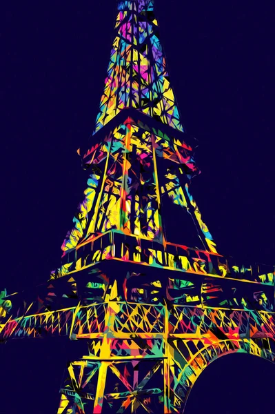 Paris sanat tasarımı illüstrasyonu Fransa Eyfel Kulesi fotoğrafçılık