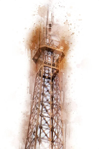 Paris sanat tasarımı illüstrasyonu Fransa Eyfel Kulesi fotoğrafçılık