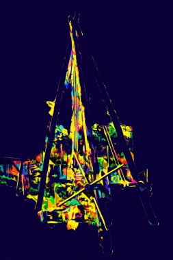 Bir inşaat sahasında ortaçağ vinci, eski çağlar, sanat illüstrasyonu antika eskiz