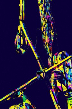 Bir inşaat sahasında ortaçağ vinci, eski çağlar, sanat illüstrasyonu antika eskiz