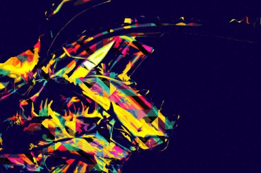 Kraliçe Sago Cycas Palmiye Ağacı 'nın yakın plan resmi, çizimi, eskizi, antika, retro, vintage.