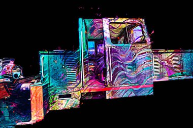 Eski dar ölçü demiryolu motoru, sanat, illüstrasyon, çizim, eskiz, antika, antika, antika.