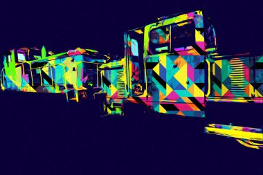 Eski dar ölçü demiryolu motoru, sanat, illüstrasyon, çizim, eskiz, antika, antika, antika.