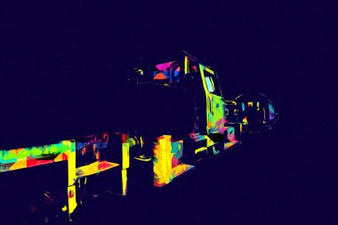 Eski dar ölçü demiryolu motoru, sanat, illüstrasyon, çizim, eskiz, antika, antika, antika.