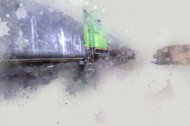 Kömür, tren, lokomotif, buhar, fotoğraf, paslı, vagon, tren, sanat, illüstrasyon, çizim, eskiz, antika, antika, antika, antika.