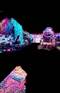 Farklı türde eski lokomotifler, tren, fotoğraf, paslı, vagon, sanat, illüstrasyon, çizim, eskiz, antika, antika, antika, antika.