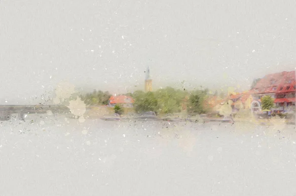 Segeln Auf Dem Kanal Mikolajki Stadt Einem Sonnigen Sommertag Masuren — Stockfoto