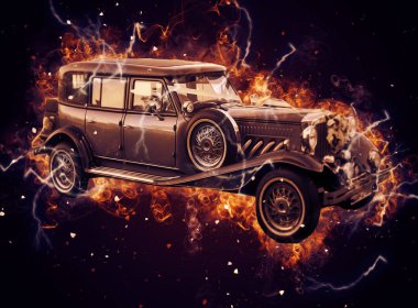 Eski klasik araba antika