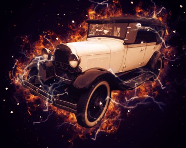 Eski klasik araba antika