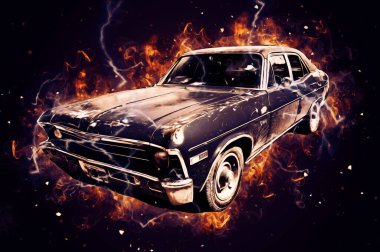 Eski klasik araba antika