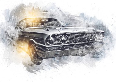 Eski klasik araba antika