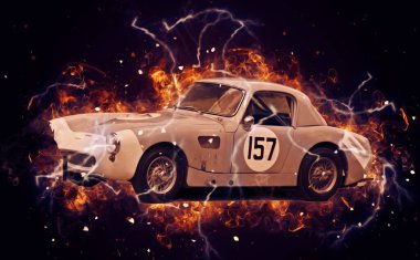 Eski klasik araba antika