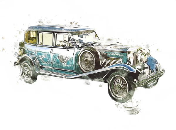 Eski Klasik Araba Antika — Stok fotoğraf