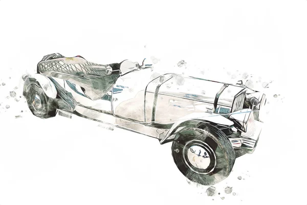 Старинный Классический Автомобиль Ретро — стоковое фото