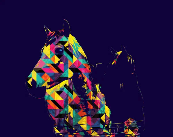 Colorful Horse Art Illustration Grunge Painting — Stock Photo, Image