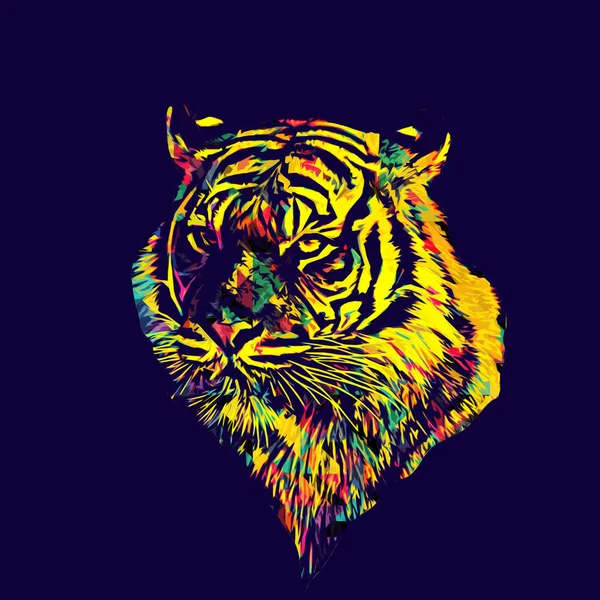 Tiger Art Illustration Alte Zeichnung — Stockfoto