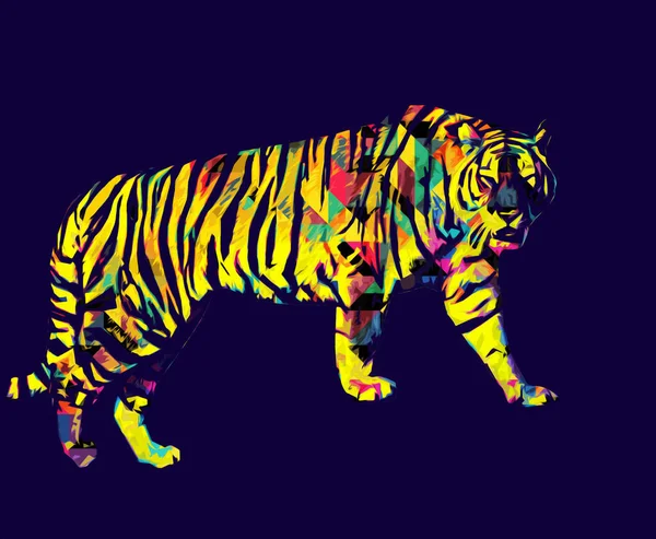 Tigre Art Illustration Vieux Dessin — Photo