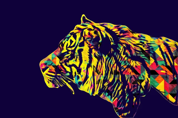 Tigre Arte Illustrazione Vecchio Disegno — Foto Stock