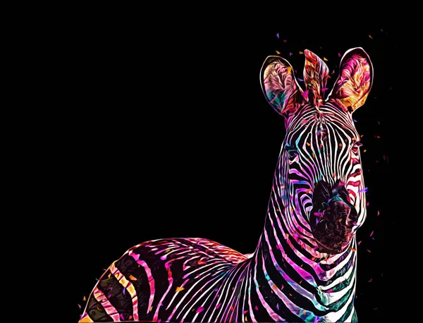 Tekening Van Zebra Schets Van Afrikaanse Zoogdieren Illustratie — Stockfoto