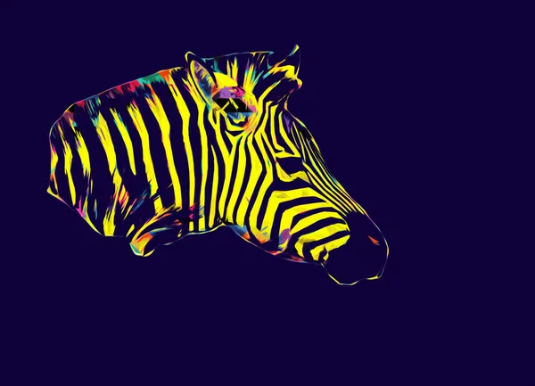 Desenho Zebra Esboço Ilustração Mamíferos Africanos — Fotografia de Stock