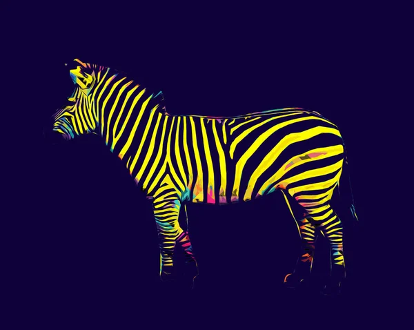 Zeichnung Von Zebra Skizze Afrikanischer Säugetierillustration — Stockfoto