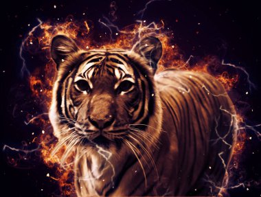 Kaplan sanatı illüstrasyon rengi vintage grunge retro