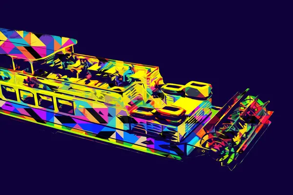 Kanał Wrocławiu Polska Sztuka Ilustracja Rocznik Retro Antyk Model Miniatura — Zdjęcie stockowe