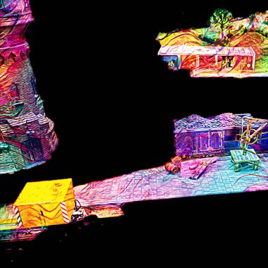 Demiryolu vinci, fotoğrafçılık, paslı, vagon, tren, sanat, illüstrasyon, çizim, eskiz, antika, retro, vintage.