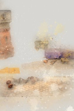 Demiryolu vinci, fotoğrafçılık, paslı, vagon, tren, sanat, illüstrasyon, çizim, eskiz, antika, retro, vintage.