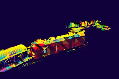 Avrupa 'daki tren istasyonunda yüksek hızlı tren. Demiryolu platformunda modern şehirlerarası tren. Demiryolu ve binaların üzerinde güzel bir yolcu treni olan şehir manzarası