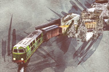 Avrupa 'daki tren istasyonunda yüksek hızlı tren. Demiryolu platformunda modern şehirlerarası tren. Demiryolu ve binaların üzerinde güzel bir yolcu treni olan şehir manzarası