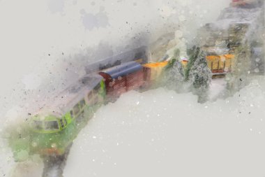 Avrupa 'daki tren istasyonunda yüksek hızlı tren. Demiryolu platformunda modern şehirlerarası tren. Demiryolu ve binaların üzerinde güzel bir yolcu treni olan şehir manzarası