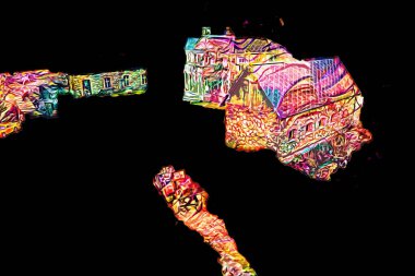 Polonya 'da küçük bir çiftlik için avantajlı bir bakış açısı, minyatür bir görünüm ve his, sanat, ilüstrasyon, antika, antika, model, minyatür