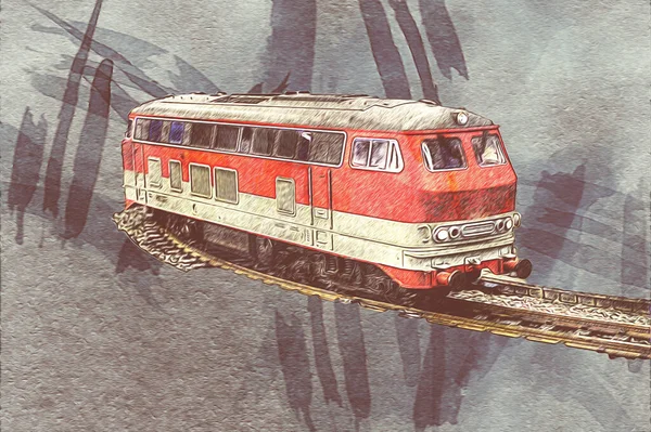 Τρένο Μεγάλης Ταχύτητας Στο Σιδηροδρομικό Σταθμό Της Ευρώπης Σύγχρονο Υπεραστικό — Φωτογραφία Αρχείου
