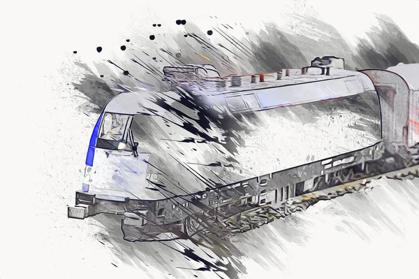 Vysokorychlostní Vlak Nádraží Evropě Moderní Meziměstský Vlak Nástupišti Městská Scéna — Stock fotografie