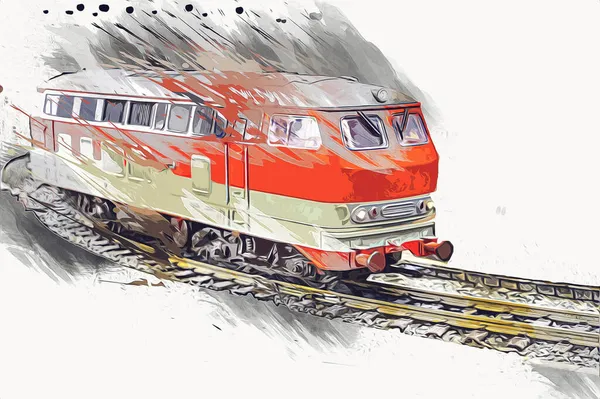 Szybki Pociąg Dworcu Kolejowym Europie Nowoczesny Pociąg Międzymiastowy Peronie Kolejowym — Zdjęcie stockowe