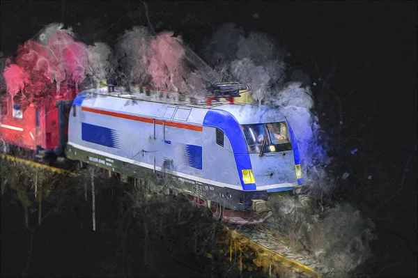 Avrupa Daki Tren Istasyonunda Yüksek Hızlı Tren Demiryolu Platformunda Modern — Stok fotoğraf