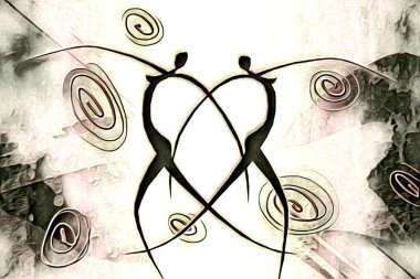 Afrikalı etnik retro-klasik illüstrasyon