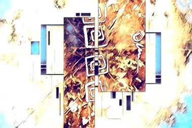 soyut renk tasarımı sanat illüstrasyonu